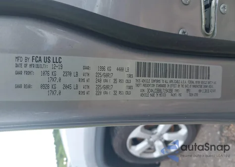 2020 Jeep Compass Latitude Fwd из США, поврежденный, VIN 3C4NJCBB8LT154398